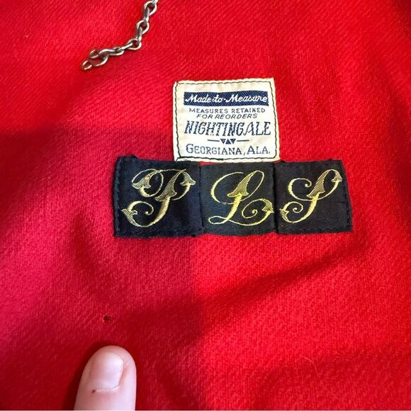 Vintage MCM Wool Nurse's Cape Wool Navy Red Lining One Size Prop Read - Picture 13 of 16